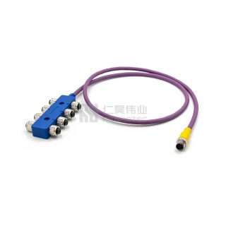 NMEA2000 Micro Drop Cable with 5Pin M12 8 Ports Male-Female T-Connector For Marine & Oceanic System