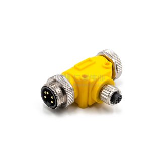 NMEA 2000 Micro 5Pin 7/8" Male-Female -M12 Female Waterproof T-Splitter/Adapter For Marine & Oceanic System