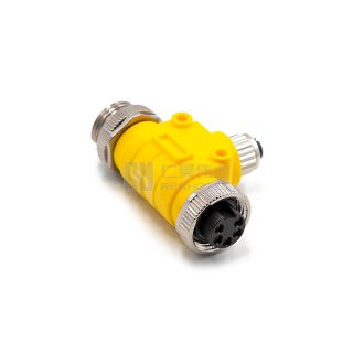 Alternative view of NMEA 2000 Micro 5Pin 7/8" Male-Female -M12 Female Waterproof T-Splitter/Adapter For Marine & Oceanic System