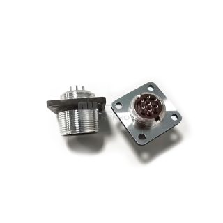 Alternative view of 2PM-18 Series 7Pin Male Panel Socket - 2РМТ18Б7Ш1В1В