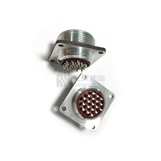 Alternative view of 2PM-27 Series 19Pin Female Panel Socket - 2РМДТ27Б19Г5В1В