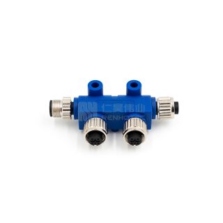 NMEA 2000 Micro 2-port 5Pin M12 Male-Female Waterproof T-Connector For Marine & Oceanic System