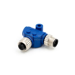 NMEA 2000 Micro 5Pin M12 Male-Female Waterproof L-Splitter/Adapter For Marine & Oceanic System