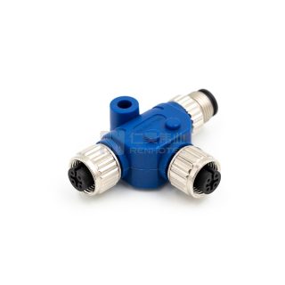 Alternative view of NMEA 2000 Micro 5Pin M12 Male-Female -Female Waterproof T-Splitter/Adapter For Marine & Oceanic System