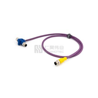 Alternative view of NMEA2000 Micro Trunk Cable with 5Pin M12 Male-Female T-Connector For Marine & Oceanic System