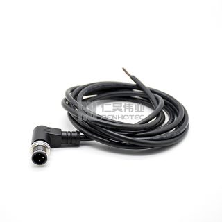 Односторонние формованные кабели M12 с прямым углом