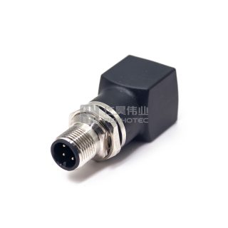 Alternative view of M12 to RJ45 Adapter Male to Female
