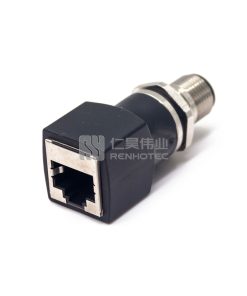 Переходник M12 на RJ45 с мужского на женский
