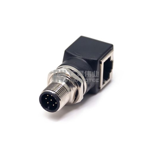 Переходник M12 на RJ45 под прямым углом с мужского на женский — изображение 4