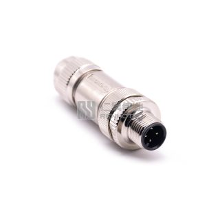 Alternative view of M12 Field Wireable Connector Male Metal Shell Shielded