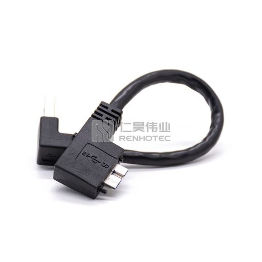 USB 3.0 разъем на угловой микровход с винтовым замком для промышленной камеры — изображение 4