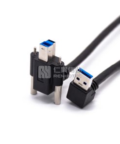 USB 3.0 угловой разъем на угловой разъем Type-B USB-кабель с винтовым замком для промышленной камеры