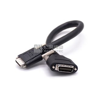 MDR Plug to SDR Plug Camera Link Cable Assemblies with Screw Lock for Industrial Machine Vision