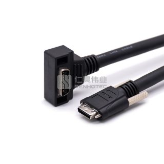 Alternative view of MDR Right Angle Plug to SDR Plug Camera Link Cable Assemblies with Screw Lock for Industrial Machine Vision