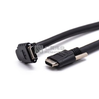 Alternative view of SDR Plug to SDR Right Angle Plug Camera Link Cable Assemblies with Screw Lock for Industrial Machine Vision