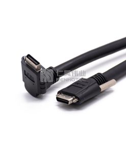 SDR Plug to SDR Right Angle Plug Camera Link Cable Assemblies with Screw Lock for Industrial Machine Vision