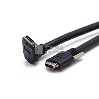 SDR Plug to SDR Right Angle Plug Camera Link Cable Assemblies with Screw Lock for Industrial Machine Vision