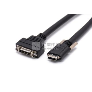 Alternative view of MDR Plug to SDR Plug Camera Link Cable Assemblies with Screw Lock for Industrial Machine Vision