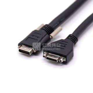 Alternative view of SDR Plug to SDR Jack Camera Link Cable Assemblies with Screw Lock for Industrial Machine Vision