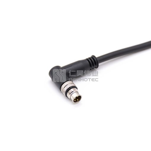 Кабель GigE камеры с угловым разъемом M8 A-код, 4 пин, 24 AWG — изображение 2