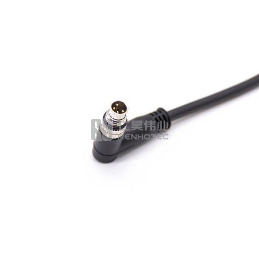 Кабель GigE камеры с угловым разъемом M8 A-код, 4 пин, 24 AWG