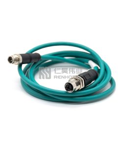 Кабель GigE камеры с разъемом M12 X-код и разъемом M12 X-код 8 пин, 26 AWG