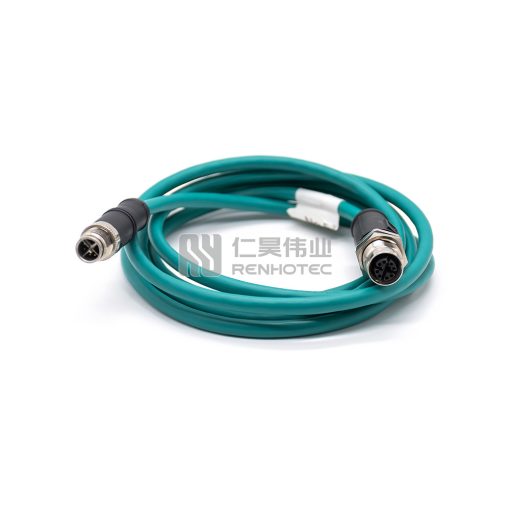 Кабель GigE камеры с разъемом M12 X-код и разъемом M12 X-код 8 пин, 26 AWG — изображение 2