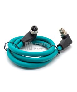 Кабель GigE камеры с разъемом M12 X-код и разъемом M12 A-код, 8 пин, 26 AWG