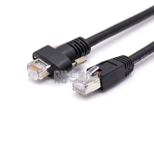 Кабель для камеры GigE с вилкой RJ45 и вилкой RJ45 черный 1 м — изображение 3