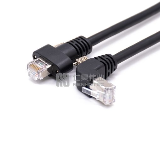 Кабель для камеры GigE с винтами RJ45 и вилкой RJ45 черный 1 м — изображение 3