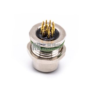 Alternative view of M12 Panel Mount Connectors Female Socket Through Hole Front Fastened (M16*1.5)