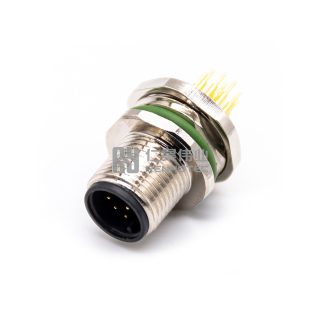 Alternative view of M12 Panel Mount Connectors Male Socket Through Hole Back Fastened(M16*1.5)