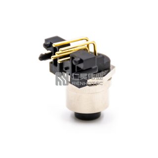 Alternative view of M12 Panel Mount Connectors Female Right Angle Socket Through Holer with Bracket