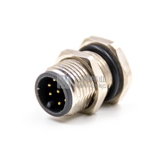 M12 Panel Mount Connectors Male Socket Through Hole Front Fastened(M12*1)