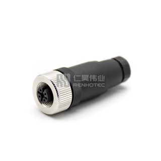 M12 Field Wireable Connector Female Plastic Shell