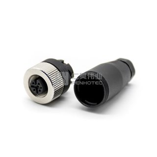 Alternative view of M12 Field Wireable Connector Female Plastic Shell