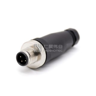 M12 Field Wireable Connector Male Plastic Shell