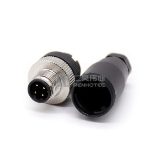Alternative view of M12 Field Wireable Connector Male Plastic Shell