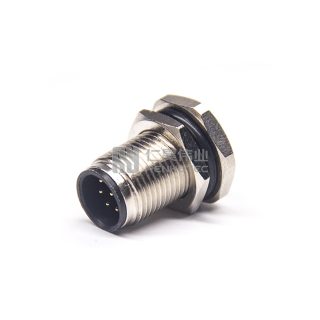 M12 Panel Mount Connectors Male Socket Solder Front Fastened(M12*1)