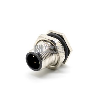 M12 Panel Mount Connectors Male Socket Through Hole Front Fastened(M16*1.5)