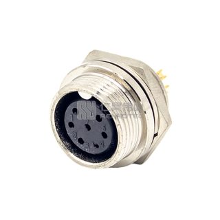 Alternative view of GX16 Reverse  Type Female Socket Solder Silver