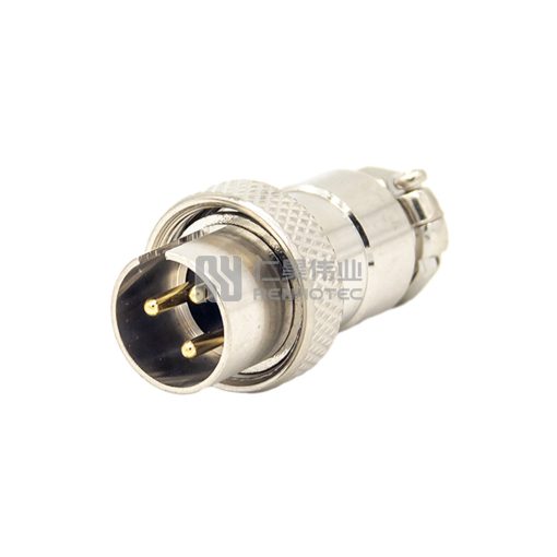 GX16 Reverse Type Male Plug Threaded Cable Mount Solder Silver — изображение 5