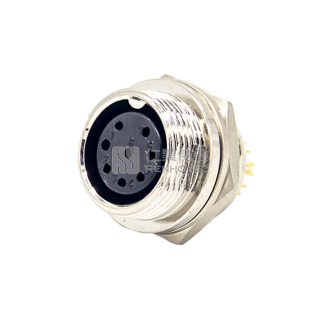 GX16 Reverse  Type Female Socket Solder Silver