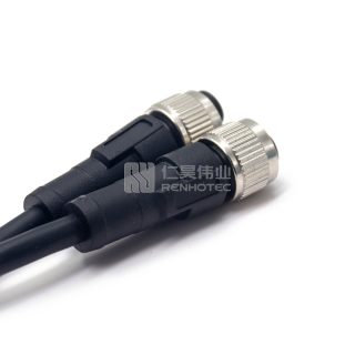 Alternative view of M12 Female to Female Molded Cables