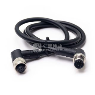 Формованные кабели с прямым углом M12 от мужчины к женщине