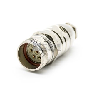 Alternative view of Женская стыковочная вилка M23 с чашкой припоя/винтовым клеммным креплением