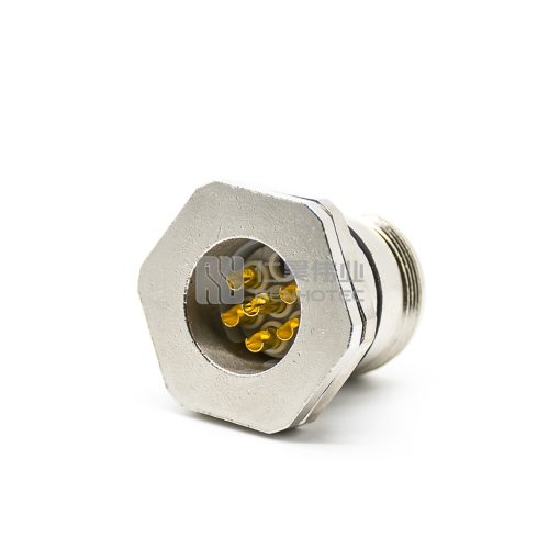 Накладная мужская розетка M23 - крепление с лицевой стороны гайка с паяльной чашкой — изображение 2