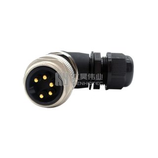 Alternative view of 7/8''Male Right Angle Plug Screw Terminal Mount