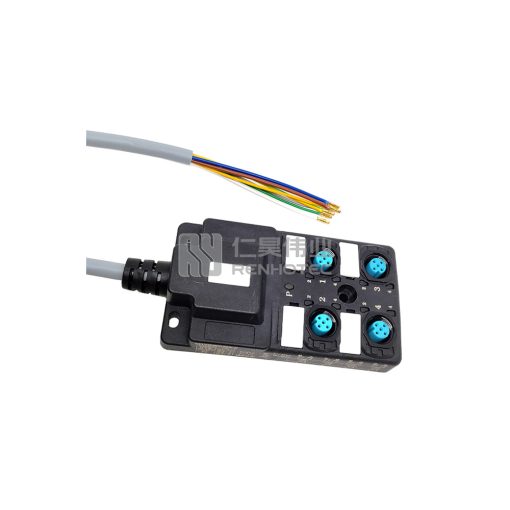 M12 Distribution Box 4-Port with PUR/PVC Cable Gray - Image 3
