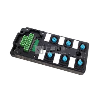 Распределительный блок M12 на 6 портов, одноканальный NPN, с LED-индикацией, стандартный корпус PCB интерфейса.